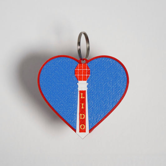 Margate Lido in a heart keyring