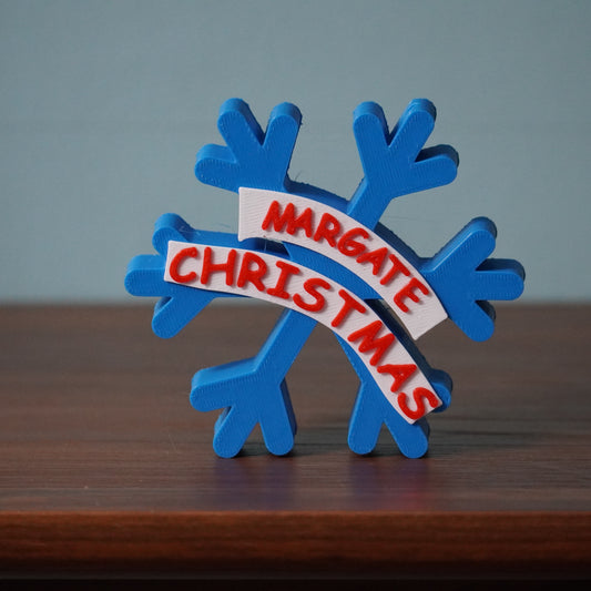 Snowflake Christmas Bauble with Margate Christmas banner